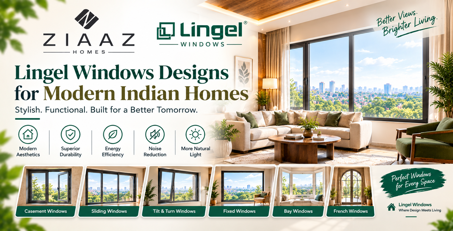 Lingel Windows Designs for Modern Indian Homes