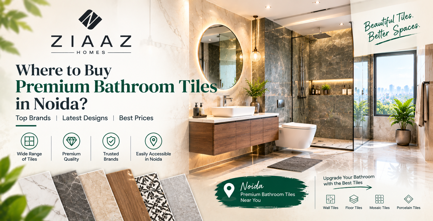 Where to Buy Premium Bathroom Tiles in Noida